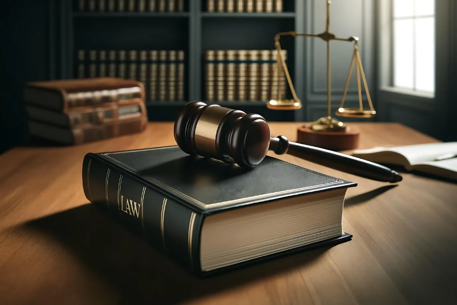 저울을 사이에 두고 상담하는 모습, 회사 슬로건(“THE FASTEST SOLUTION”)